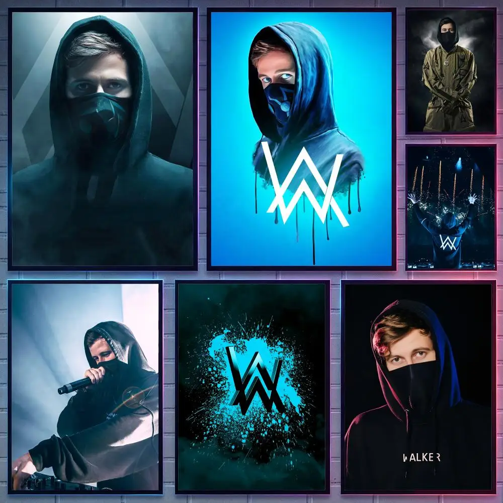 music Alan Walker Poster HD Poster Anime Aesthetic Wall Art For Game Anime Lovers Bedroom Gaming Room Decor Ideal Gift