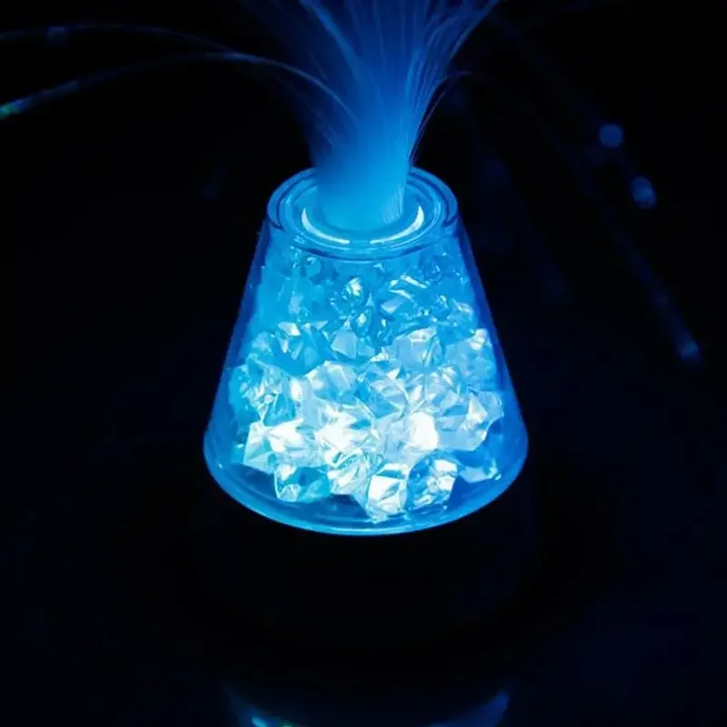 Lámpara de fibra óptica RGB, luz LED estrellada con Control remoto, con Base acrílica, 4 colores, novedad