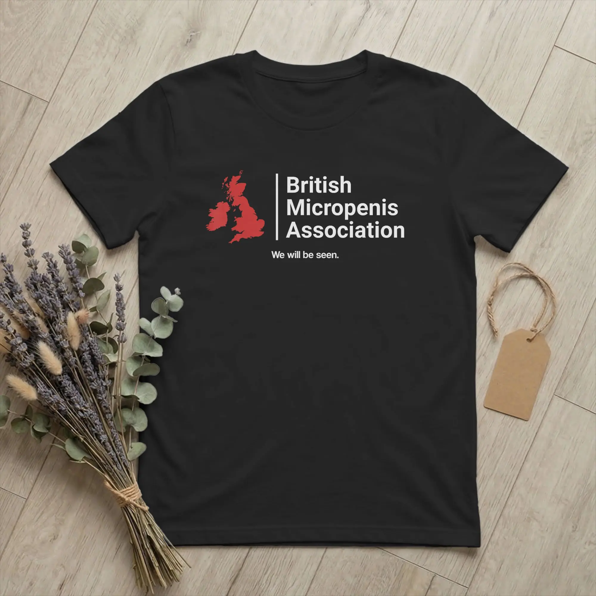 British Micropenis Association Funny Men T Shirt Embarrassing Stag Do Novelty Tees Short Sleeve Round Collar T-Shirt merchandise