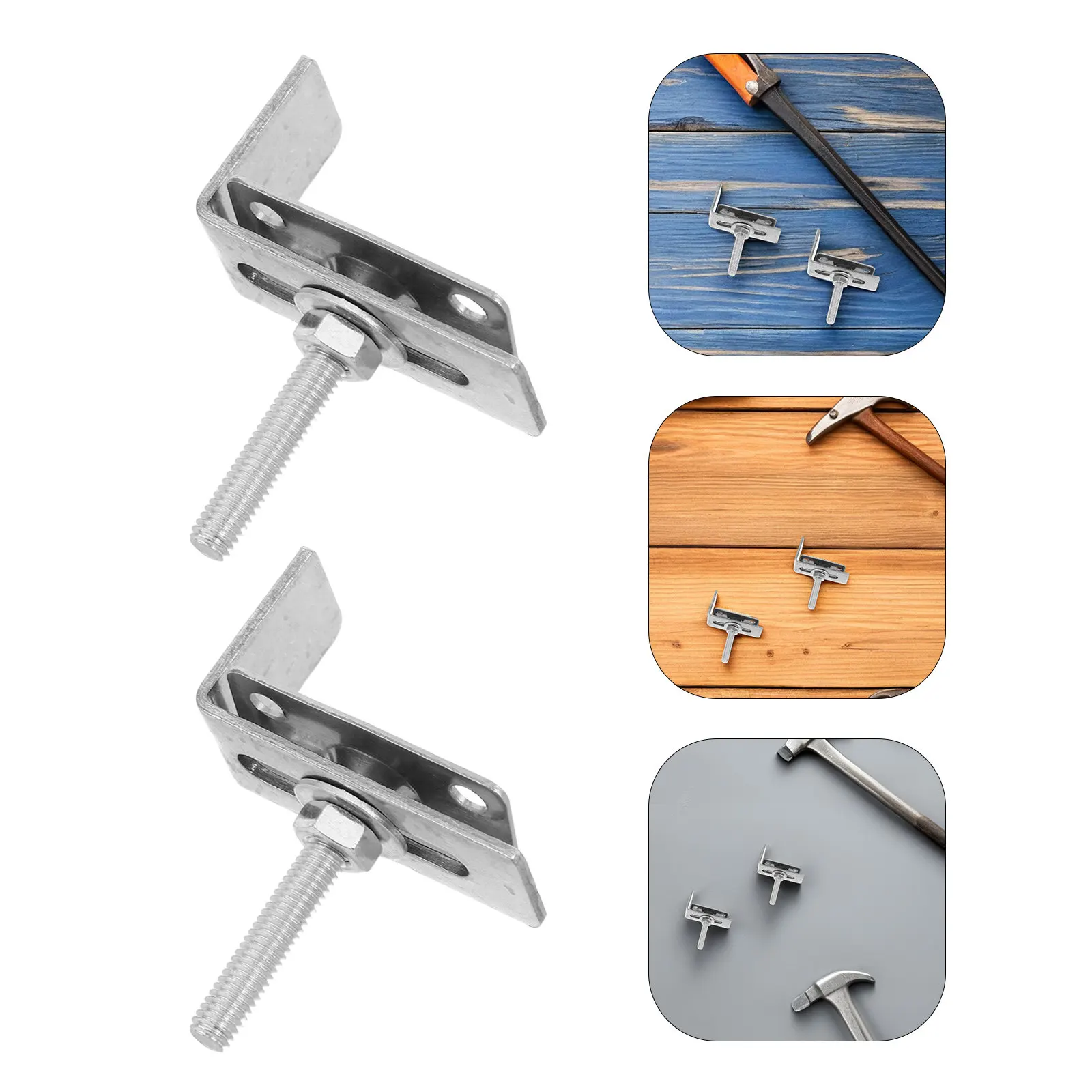 

4Pcs Undermount Sink Bracket Kit Heavy-Duty L-Shaped Mounting Clips with High-Strength Adhesive for Marble Stone Countertops