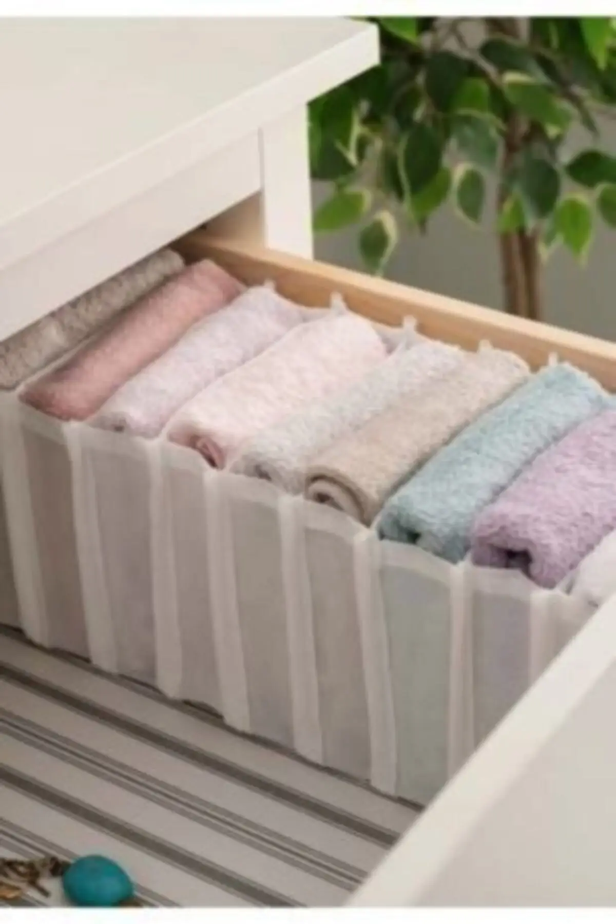 Quality 4 Pcs Large 11 Eyes Drawer Organizer 16X40X12Cm Fabric Washable Storage Divider Clothes Toys Etc For Home Made In Turkey