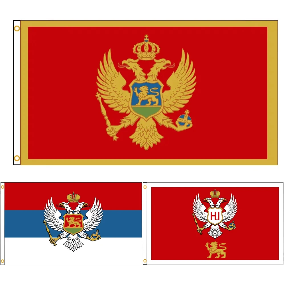 FLAGDOM 90x150cm Flag of Montenegro Polyester Printed Flag of History of Montenegro Banner For Decor(Montenegro FLAG)