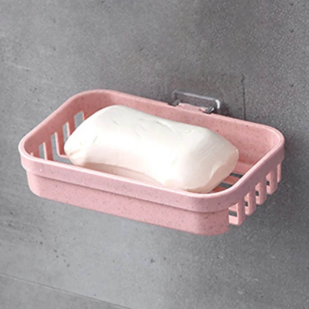 Plato de jabón para baño, soporte de almacenamiento, caja de jabón, bandeja de placa, drenaje, colgante de pared (sin accesorios incluidos), 1 ud.