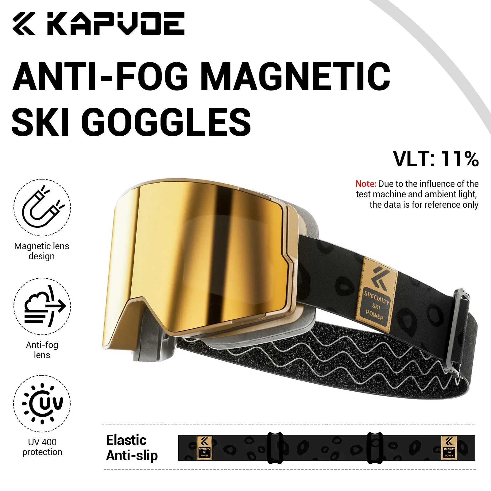 KAPVOE Winter Professional Men Women Ski Goggles Magnetic Quick-Change Double Layers Anti-Fog Snowboard Goggles Adults