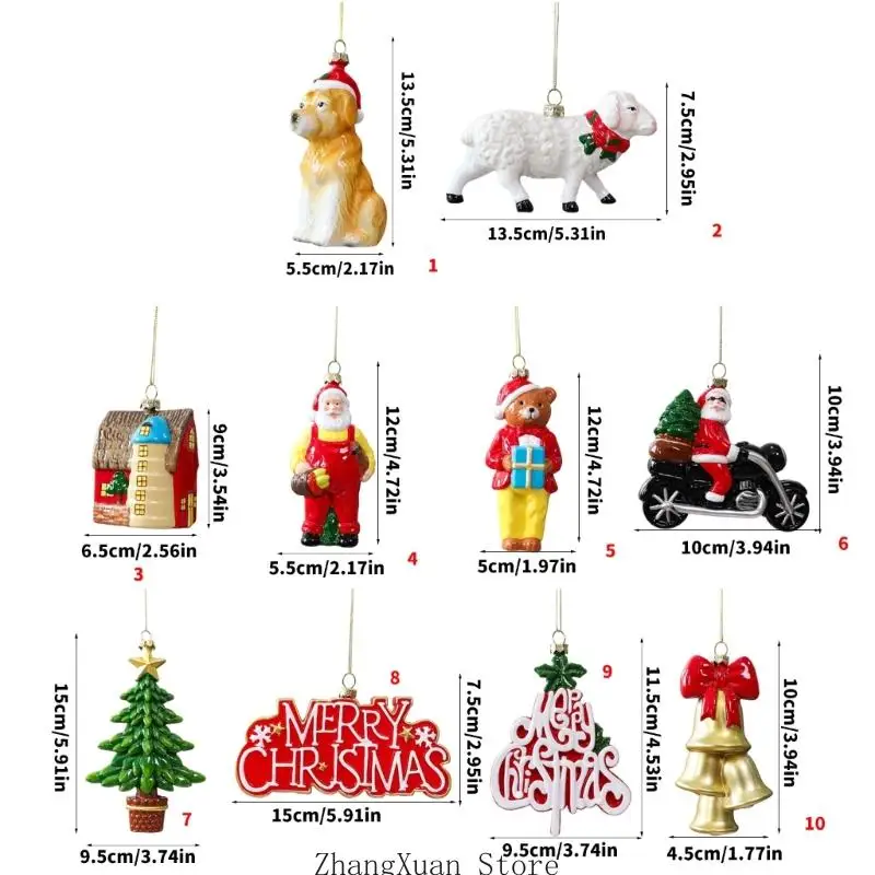 Saisonale Weihnachtsdekoration für den Innenbereich mit Kordelschlaufe zur Verwendung Baum 3XUF – Detail 6