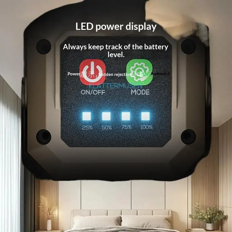 Luz de trabajo LED recargable magnética - Impermeable con 360 °   Gancho giratorio para reparación, emergencias y talleres de automóviles