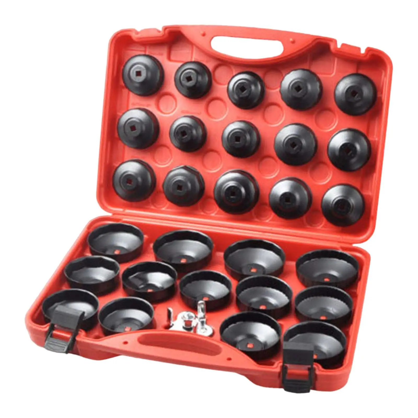 

30Pcs cap Wrench Set, Travel Case Set for Garage steel Professional Filter Removal Wrench black