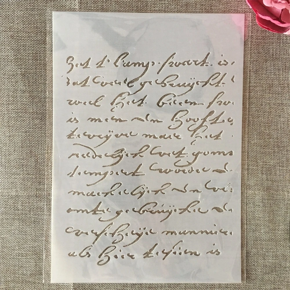 A4 29 cm Vintage Posta Mektup Paragraf DIY Katmanlı Şablonlar duvar tablosu Karalama Defteri Boyama Kabartma Albümü Dekoratif Şablon