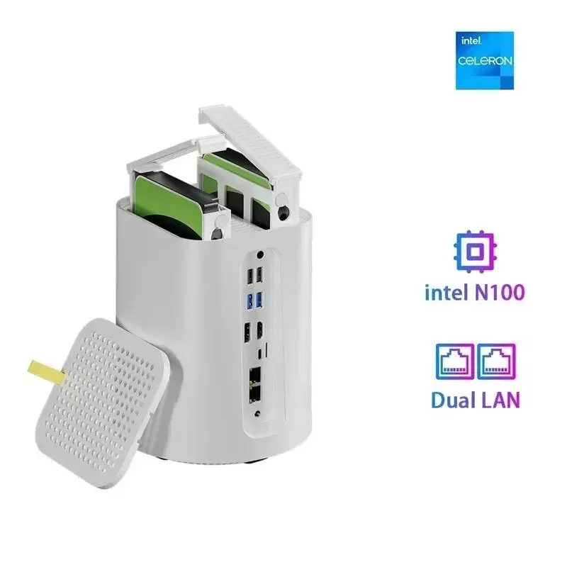 To N100 Chatreey NAS Mini PC SSD Windows 11 Computer Dual 2.5G LAN Firewall Server