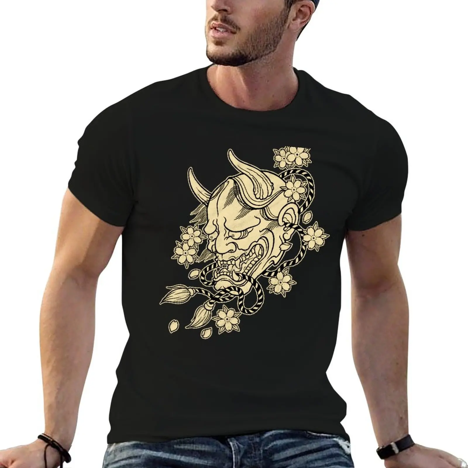 

Hannya (Black and Tan Edition) T-Shirt anime t shirts for man t shirt man cotton T-Shirt