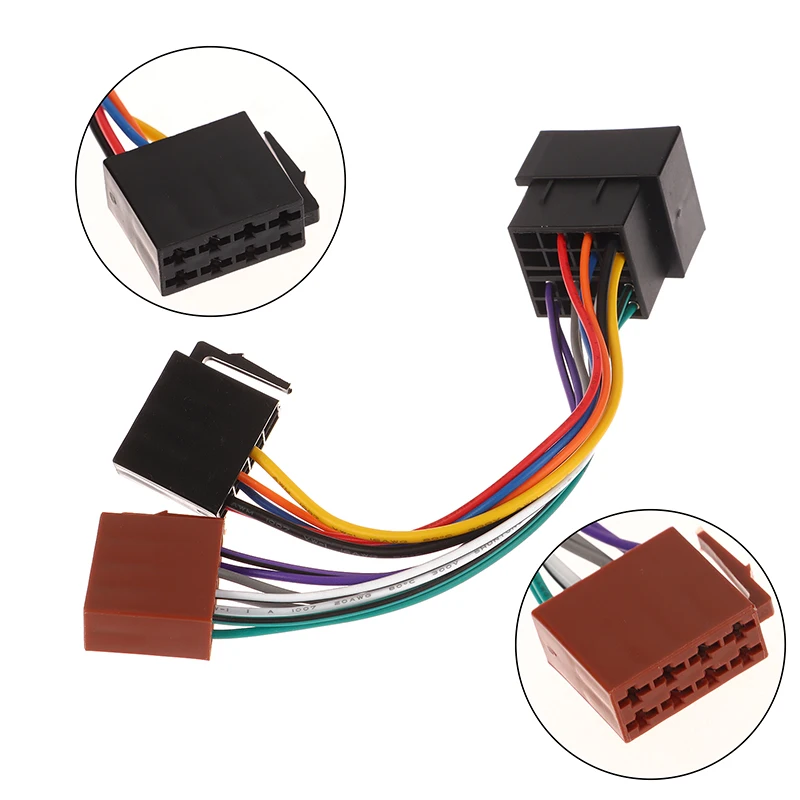 1 قطعة نول الرصاص ذكر إلى أنثى كابلات الموصلات ISO محول للجولف MK4 A6 راديو السيارة ستيريو سلك تسخير محول