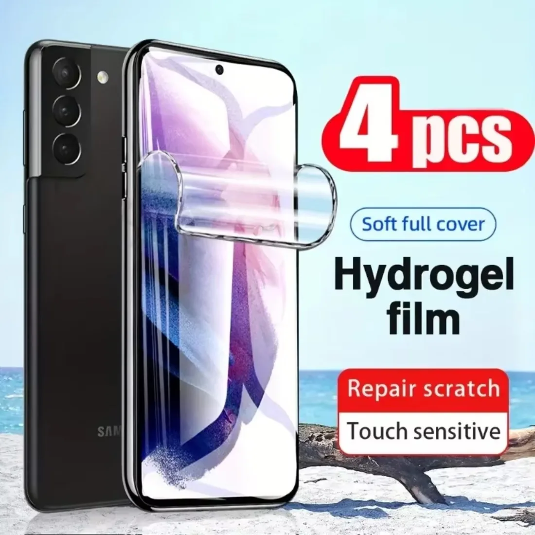 4PCS Hydrogel Film for Samsung S24FE S23 Ultra S22 S21 S20 Plus Screen Protector For Samsung S9 S8 S10 Plus Note 20 10 Not Glass