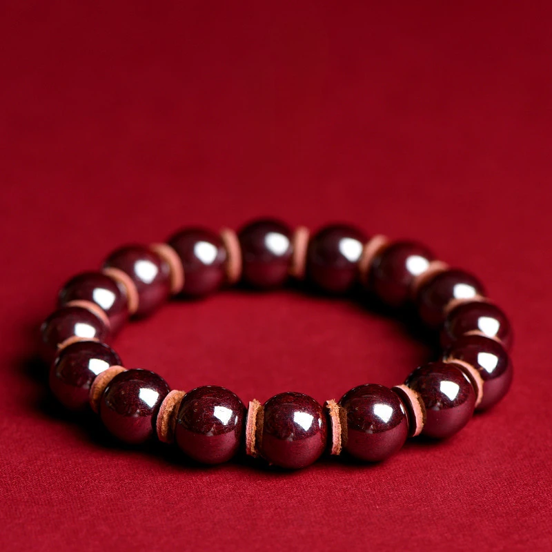 

Natural Raw Ore Purple Gold Sand Emperor Red Sand Lucky Bracelet Buddhist Buddha Prayer Bracelet Cinnabar Lucky Beads Bracelet