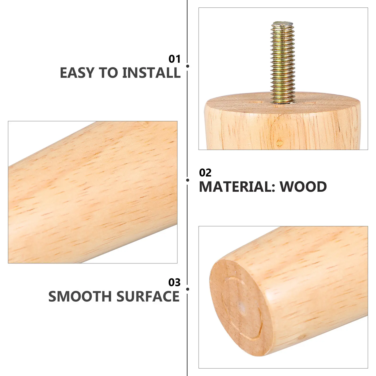 4 pcs Bed Legs Support Feet Furniture Sofa Table Cabinet Halloween Christmas New Year Furniture Legs Solid Wood Cabinet Legs