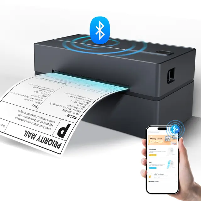 Thermal Label Printer Portable No Ink Required 203DPI 4x6 for Small