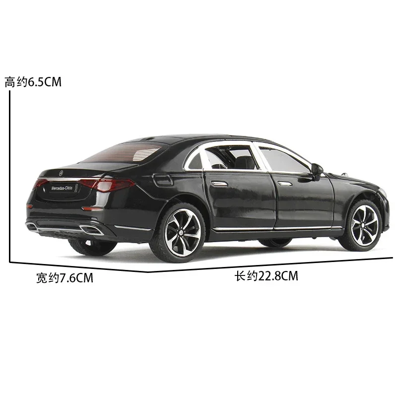 1:24 BENS S400 S 클래스 합금 자동차 다이캐스트 및 장난감 차량 자동차 모델 소리와 빛 풀백 자동차 장난감 선물