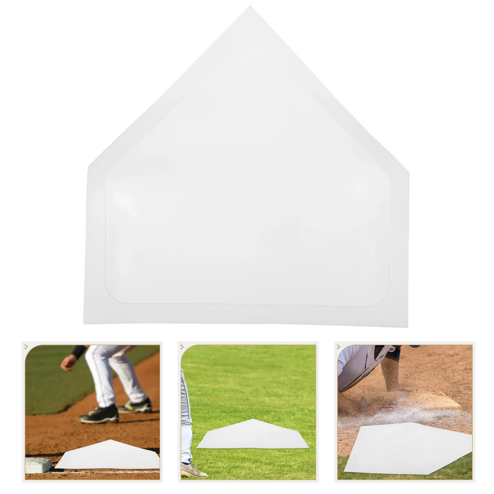 

Baseball Home Plate Training Mat Durable Tpe Flat Surface Pitching Practice Marker Portable Lightweight Sports Exercise Aid For