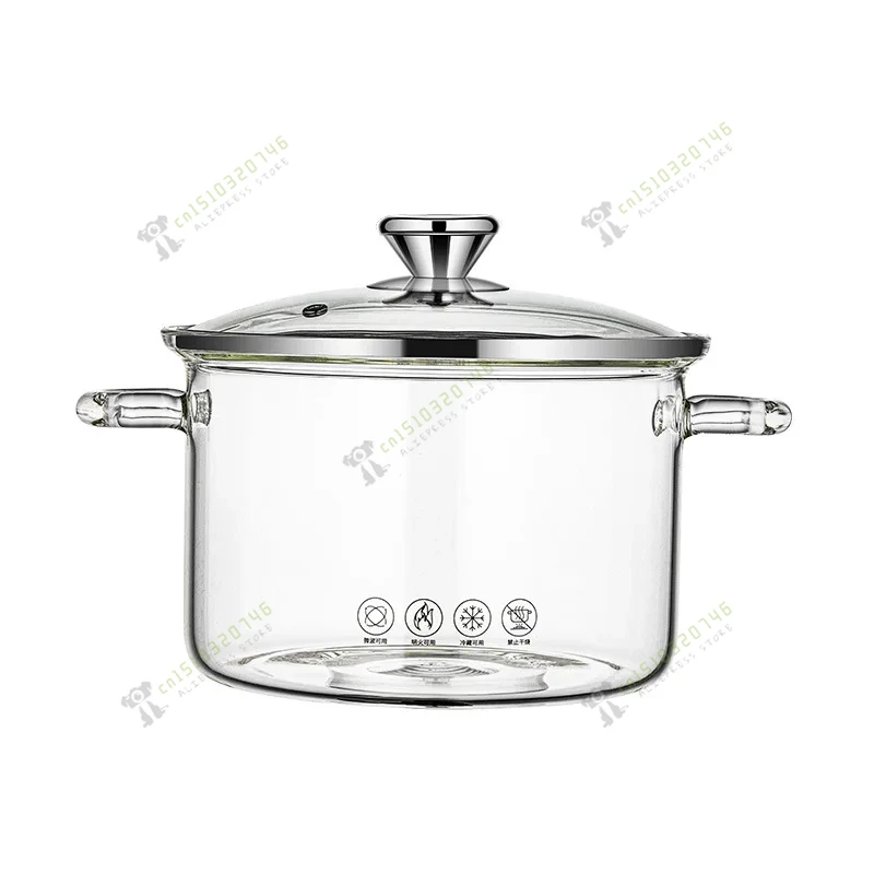 

High Borosilicate Glass Stew Pot High Temperature Resistant Gas Transparent Hot Pot Induction Cooker Professional Kitchen Pot