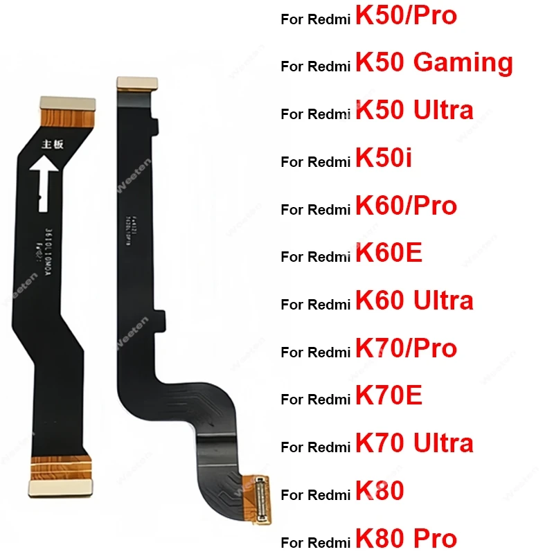 

LCD Display Flex Cable For Xaiomi Redmi K50 K50i K60 K60E K70 K70E K80 Pro Ultra Gaming Motherboard Flex Ribbon Cable Parts
