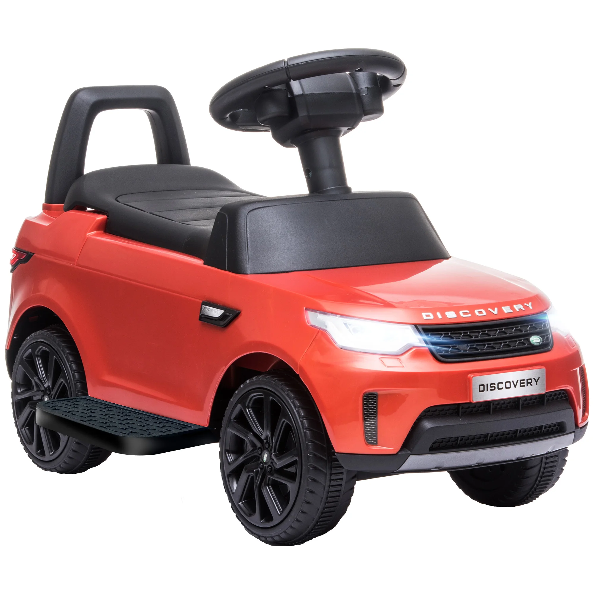 Qaba 2-in-1 Land Rover gelicentieerde 6V rit op auto, schuifauto, rood