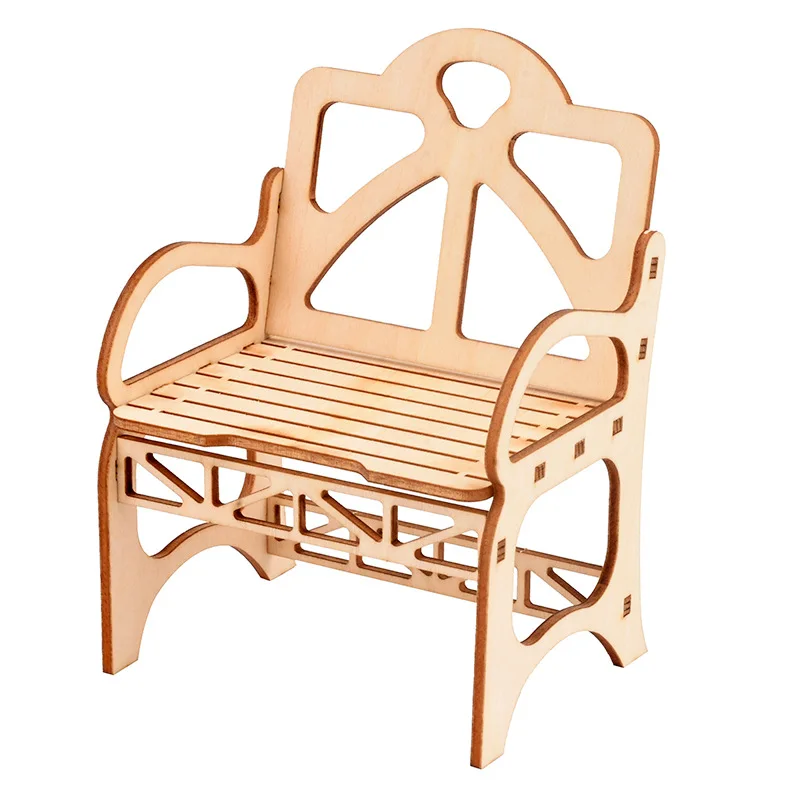 Puzzle Kayu DIY Puzzle Anak-anak Kreatif Dekorasi Kerajinan Kayu Model Furnitur Rumah 3d P307