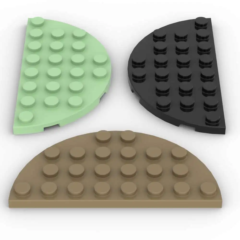 MOC 10 STKS Ronde Half 22888 4x8 Bouwstenen Kit Idee Plaat Board Huis Kasteel Bricks Deeltje DIY Speelgoed Kinderen Verjaardagscadeautjes