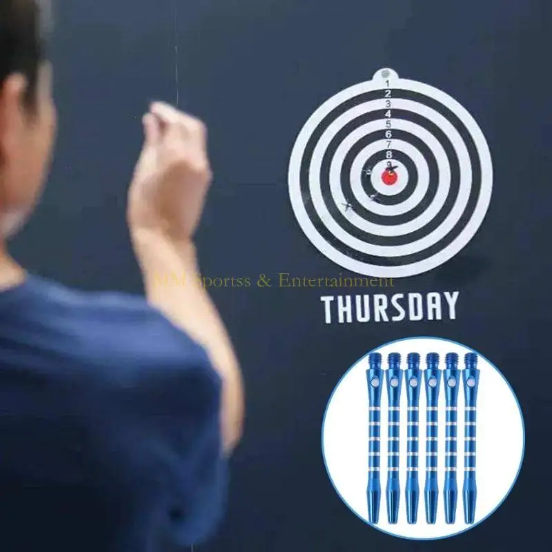 

31BE 6Pcs Aluminum Alloys Shafts Antiskid Metal Stem 2BA Thread Throwing Fitting Accessorys Easy to Grip