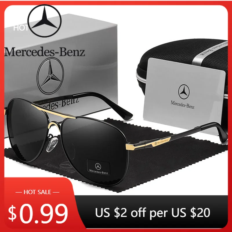 

Автомобильная наклейка, автомобильные мужские антибликовые очки для водителя, поляризационные солнцезащитные очки для Mercedes Benz A B C E S V Class GLB GLC GLE AMG Pilo