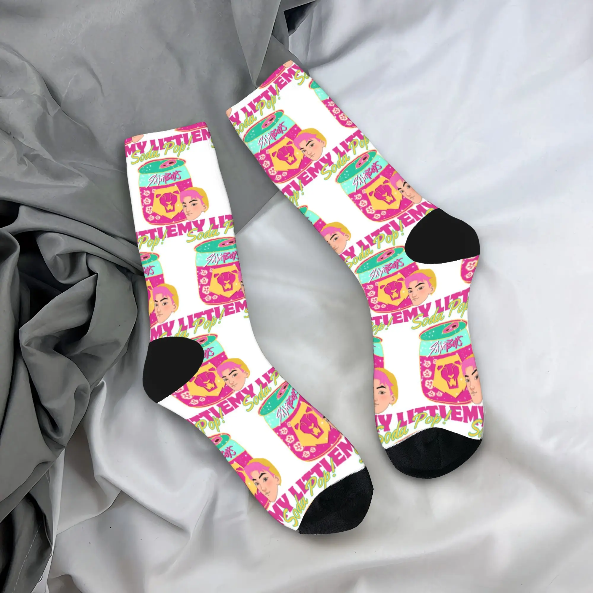 

Abby Saja Boys Kpop Demon Hunters Socks Casual Stockings Couple Comfortable Climbing Socks Autumn Printed Non Slip Socks