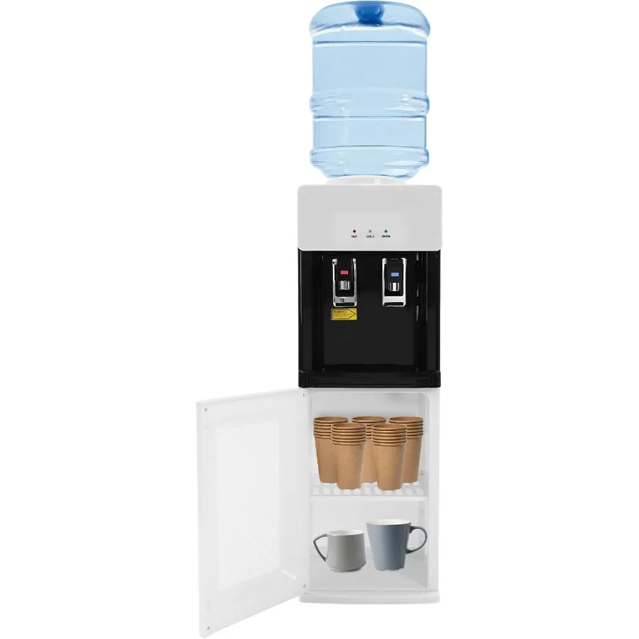 

Freestanding Top Loading Water Cooler Dispenser for 5 Gallon Bottles with Dual Temperature Control Ideal for Office Kitchen and