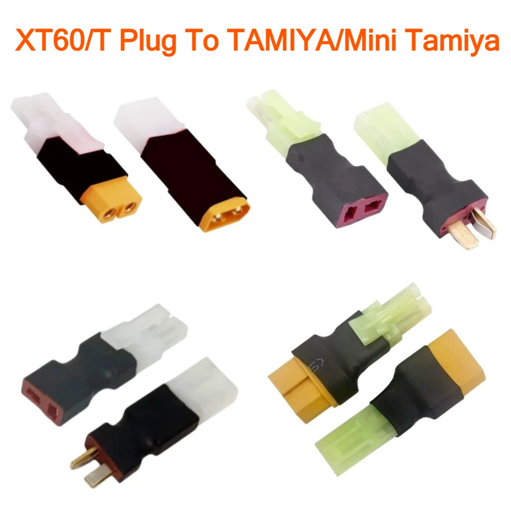 TAMIYA Mini Tamiya Adapter Male Female to XT60/T Plug Battery Conversion Deans Connector For RC Model FPV Lipo Battery ESC