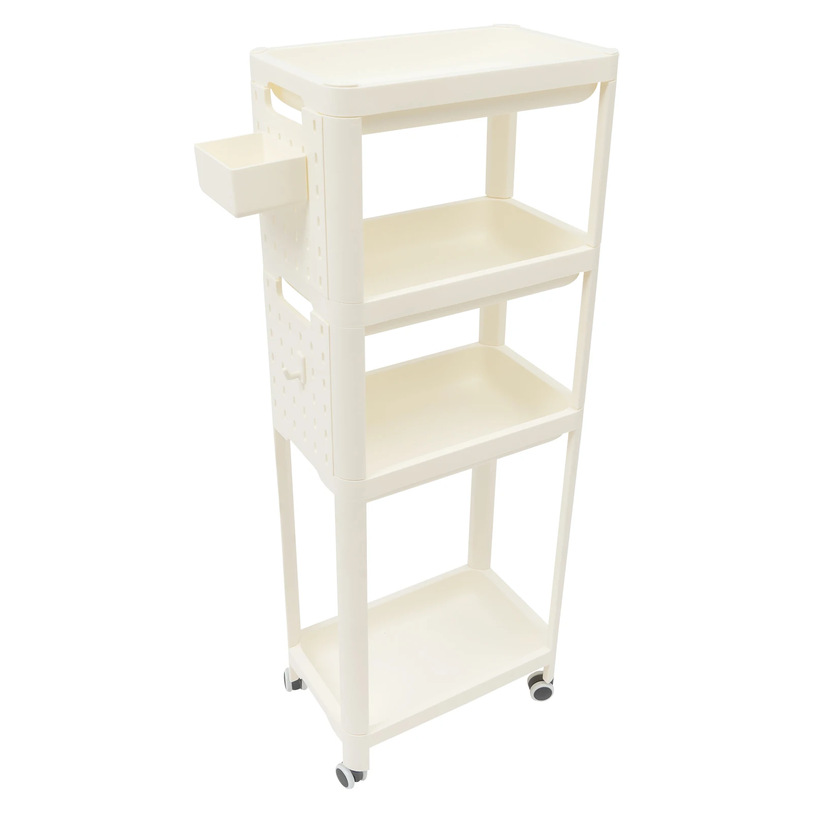 3 Tiers Trolley  Rolling Utility Cart Mobile Living Room Bookshelf with Wheels Bathroom Narrow Slit Movable Storage Organizer