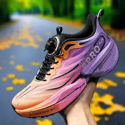 Marathon Carbon Plate Air Cushion Men Sports Running Shoes Breathable Lightweight Women's Comfortable Athletic Nonskid Sneakers