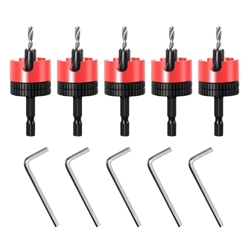 

Countersink Drill Adjustable Depth For Wood Board Openings Countersunk Holes Power Tool Woodworking Accessory