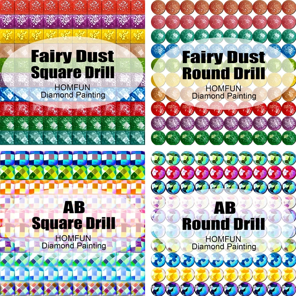 HOMFUN Fairy Dust AB 5D DIY Diamond Painting 