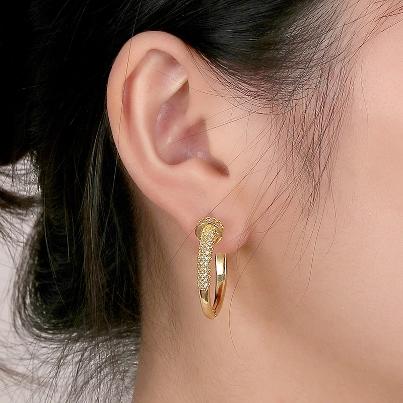 New European and American Fashion Classic Temperament Copper Zircon Earrings Women\'s Gift Wedding Jewelry Earrings 2024