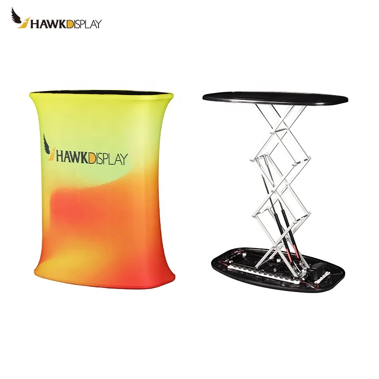 Portable Folding Bar Promotion Counter Pop up Display Table Counter Stand Printed Free Standing Display Counter