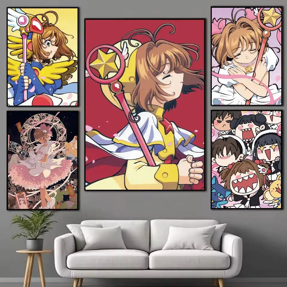 Anime C-Cardcaptor Sakura Poster High Quality Dorm Living Room Aesthetic Wall Decoration Painting Stickers Gift