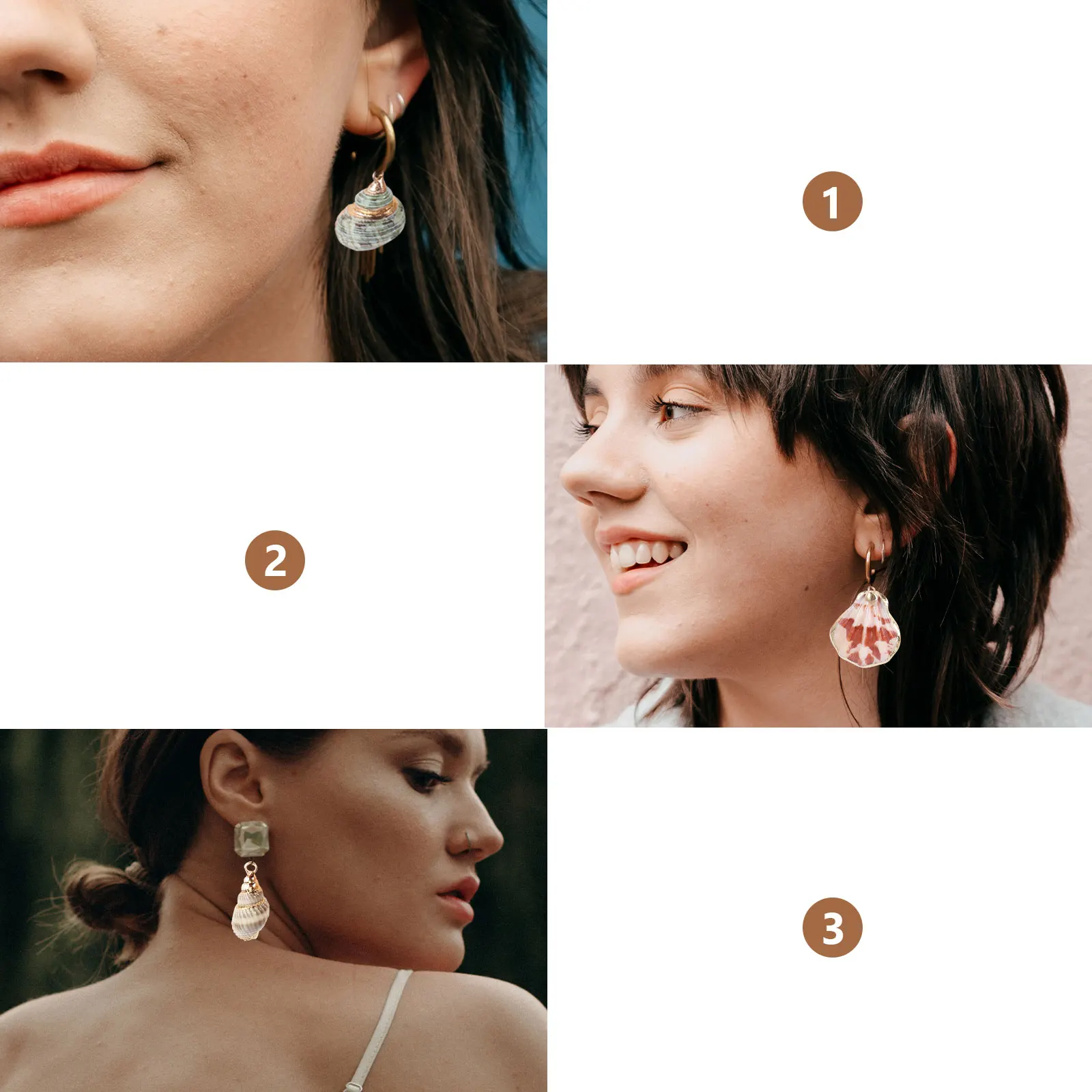 

20 шт., ювелирные аксессуары из натуральной ракушки, золотой край, смешанный узор, набор гребешек с раковиной для DIY, серьги, ожерелье, танцевальная вечеринка