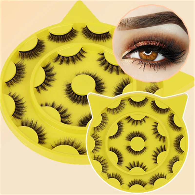 厚みのある3Dつけまつげ、立体的なふわふわで柔らかく、重ねたような取り外し可能なハードチップ、1本ずつで提供されます