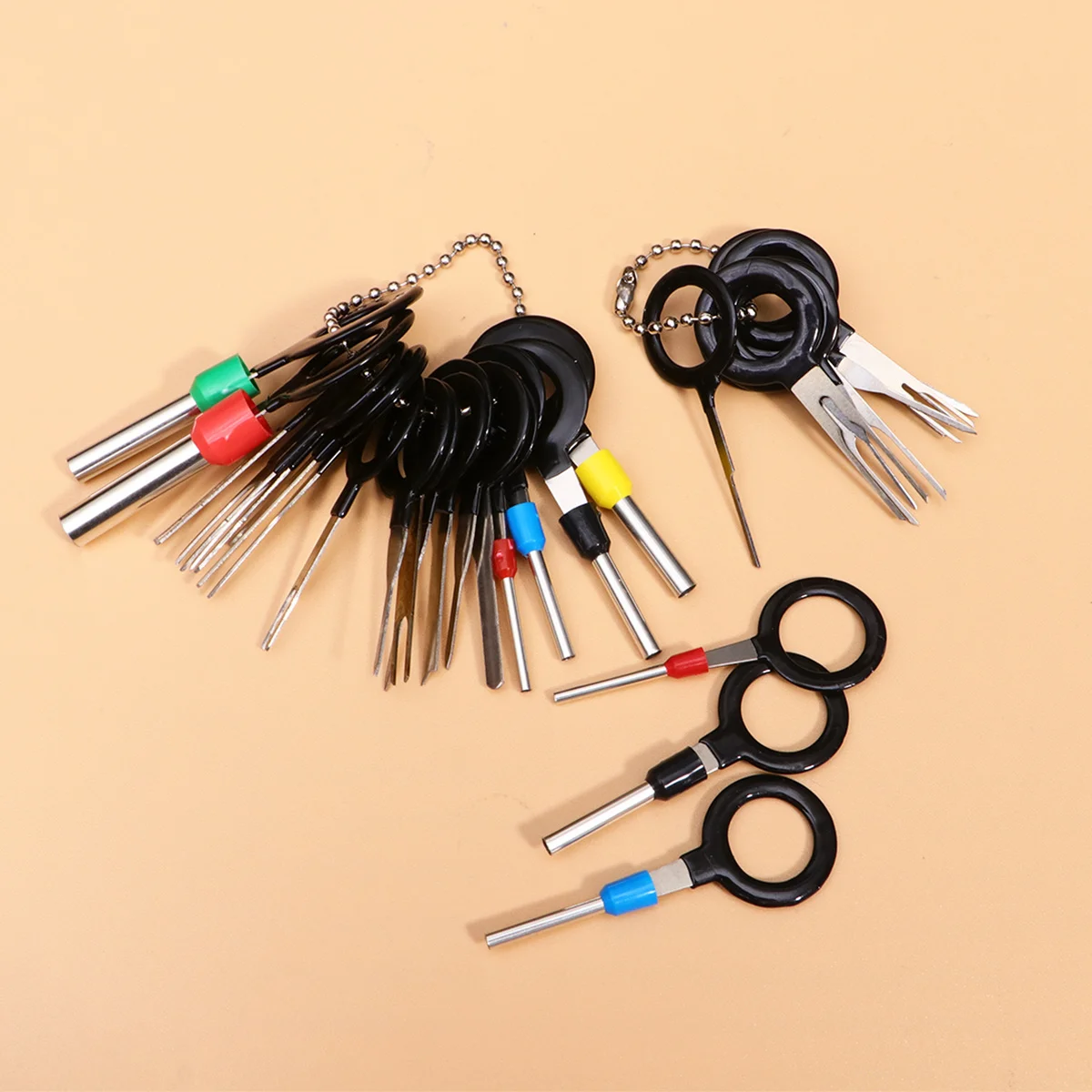 

29pcs Terminal Removal For Car Wire Harness Pin Extractor High Hardness Rustproof Universal Disassembly Pin Release Tool