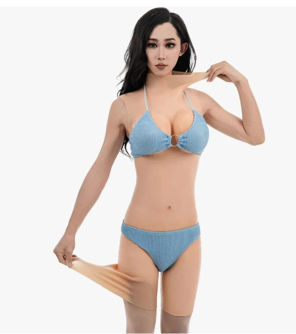 Dokier Silicone Bodysuit Crossdressing Bodysuit Cosplay Crossdress Fake Breast Crossdresser Bodysuit