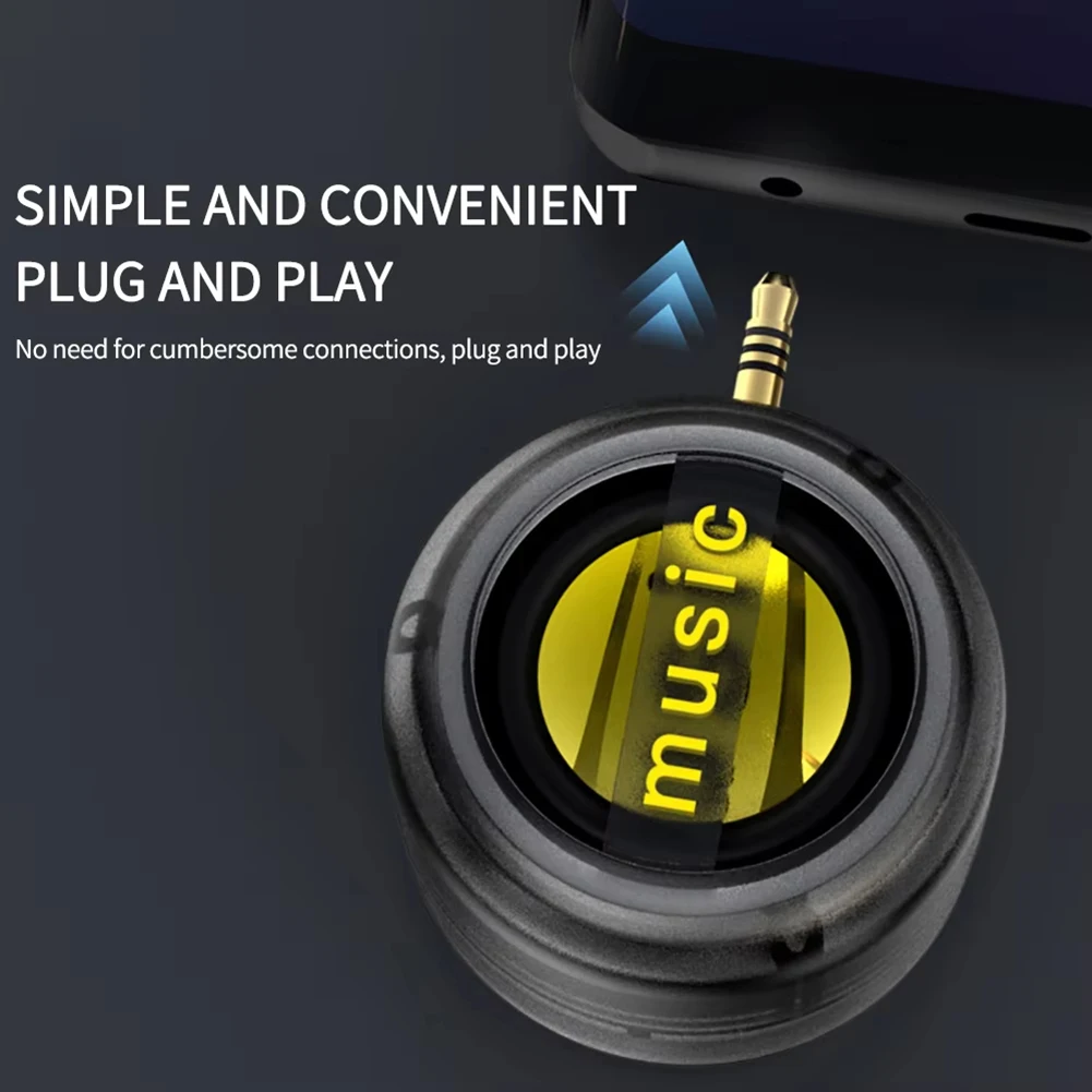 Type-C/3.5mm Aux Input Mini Sound Box External Speaker Line-in Speaker for Smartphone/Tablet/Computer