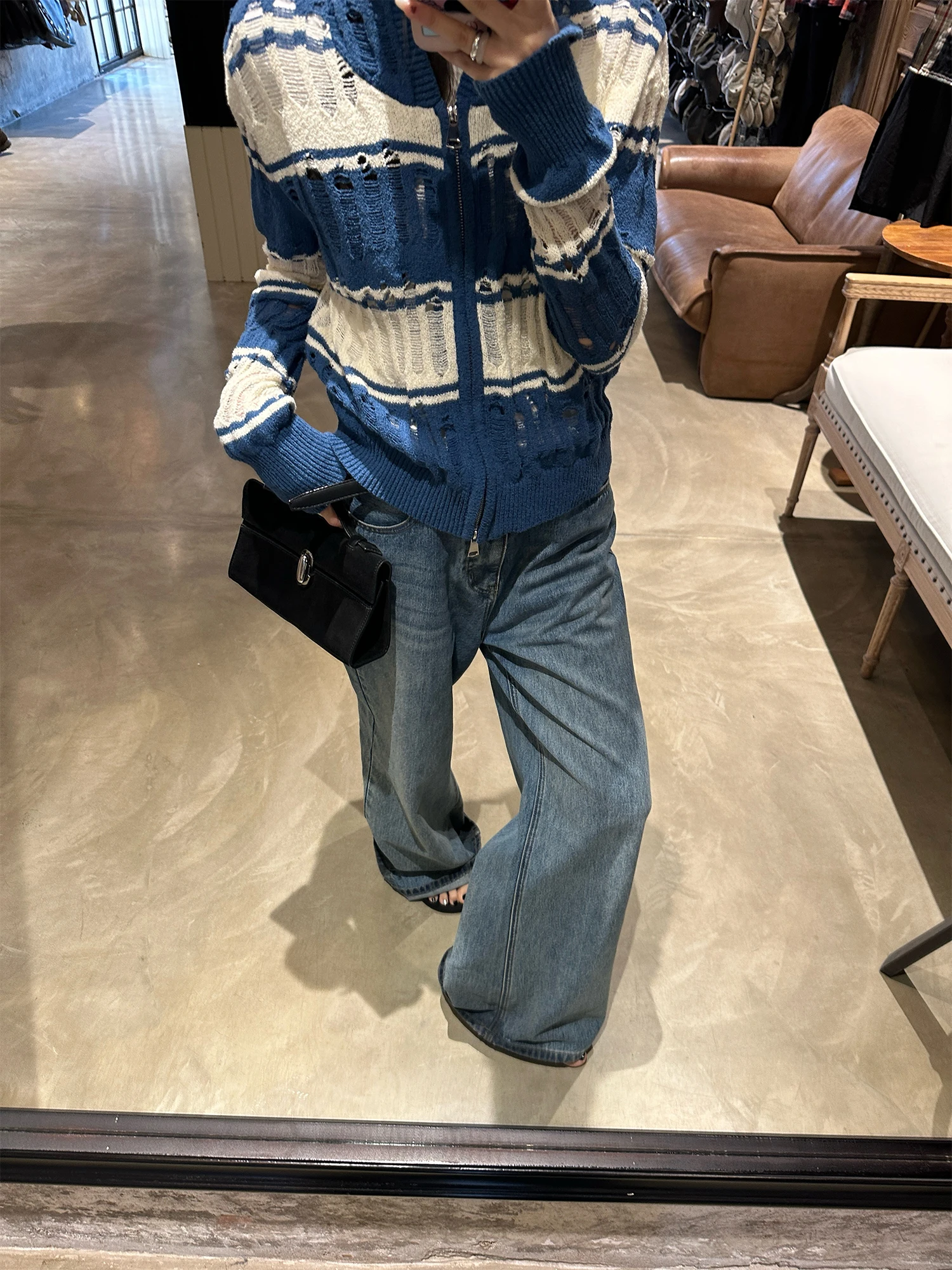 

D YANGJUN Весна 2025 Женский вязаный свитер-пальто с длинными рукавами, на молнии, с капюшоном, в полоску, модный, премиум-класса