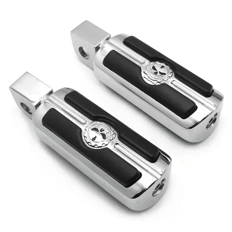 

Motorcycle Parts Chrome Gear Skull Footpegs for Kawasaki '13-'16 Ninja 300 '12-'16 Ninja 650