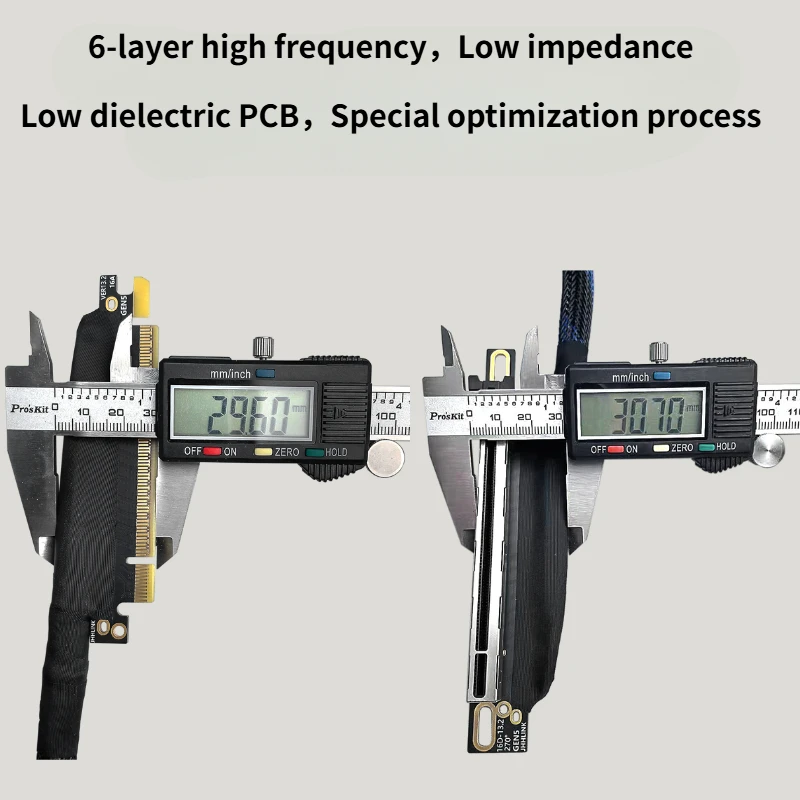 270 Degree PCIE 5.0 X16 Graphics Card 5090 Extension Cable Silver Plated Adapter Cable GEN 5 Lossless GPU Extension Cable 64GB\S