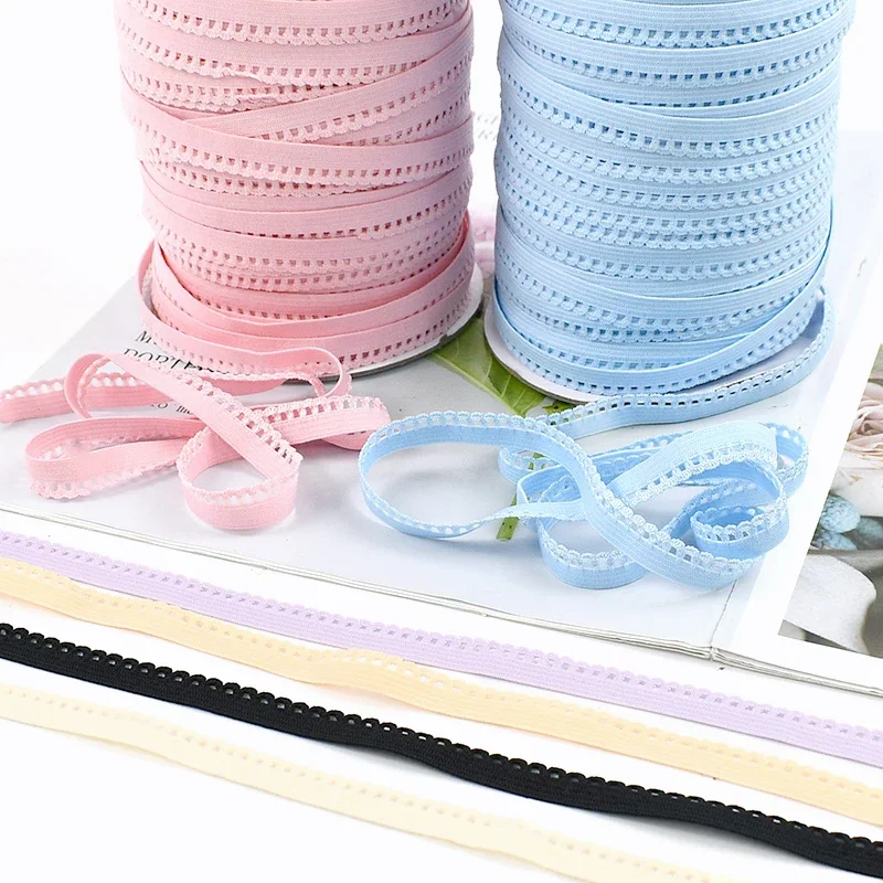 2-20Meters 10mm Colored Elastic Band for Clothes Underwear Strap Stretch Rubber Ribbon Tape Lace Webbing DIY Sewing Accessories view 4