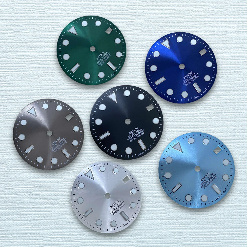 

28.5mm S5 Logo SKX007 Dial Fit NH36/4R36 Japanese Movement Green Luminous High-Quality Watch Modified Accessories