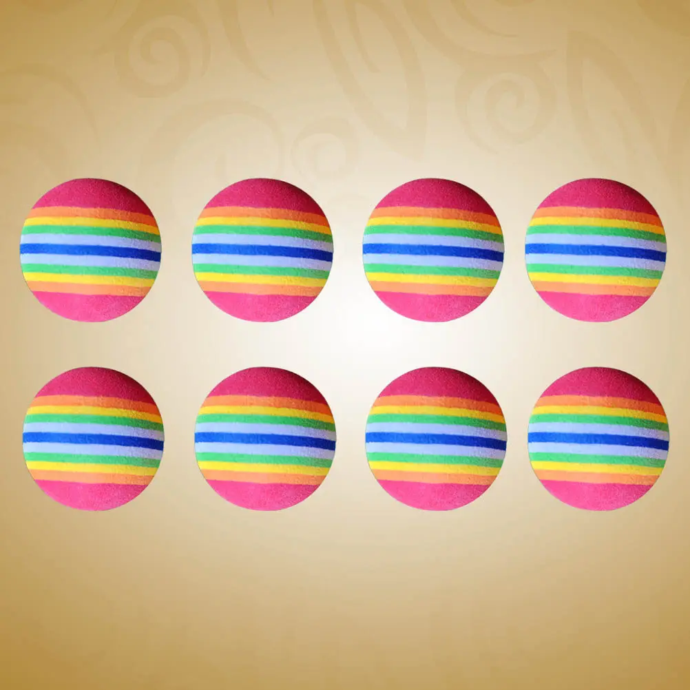 

8Pcs High Quality Rainbow Eva Golf Practice Balls 38Mm Soft Lightweight Indoor Training Ball Sponge Approach Shot Aid