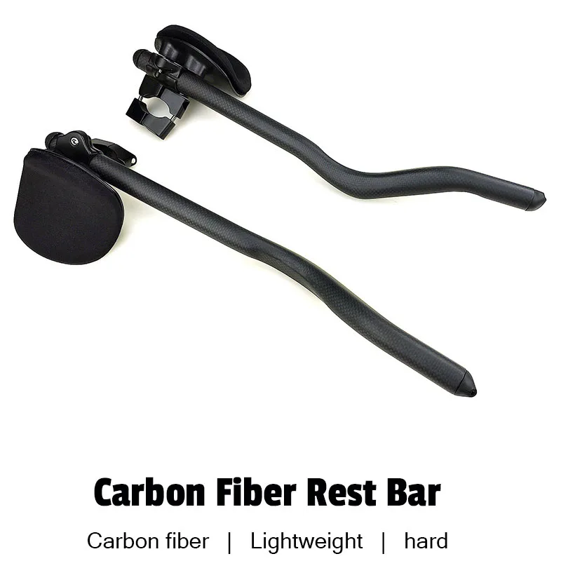 Novo Produto Sem Marca em Forma Especial 30 °   Barra de Descanso Aerodinâmica em Fibra de Carbono, Guidão Auxiliar para Guidão Plano e Aerodinâmico